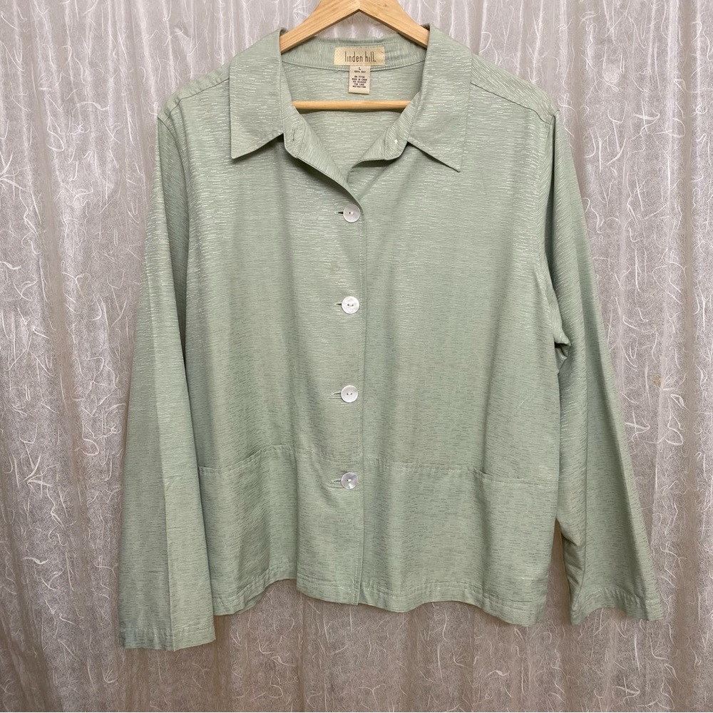 Linden Hill Cropped Silk Jacket Size L